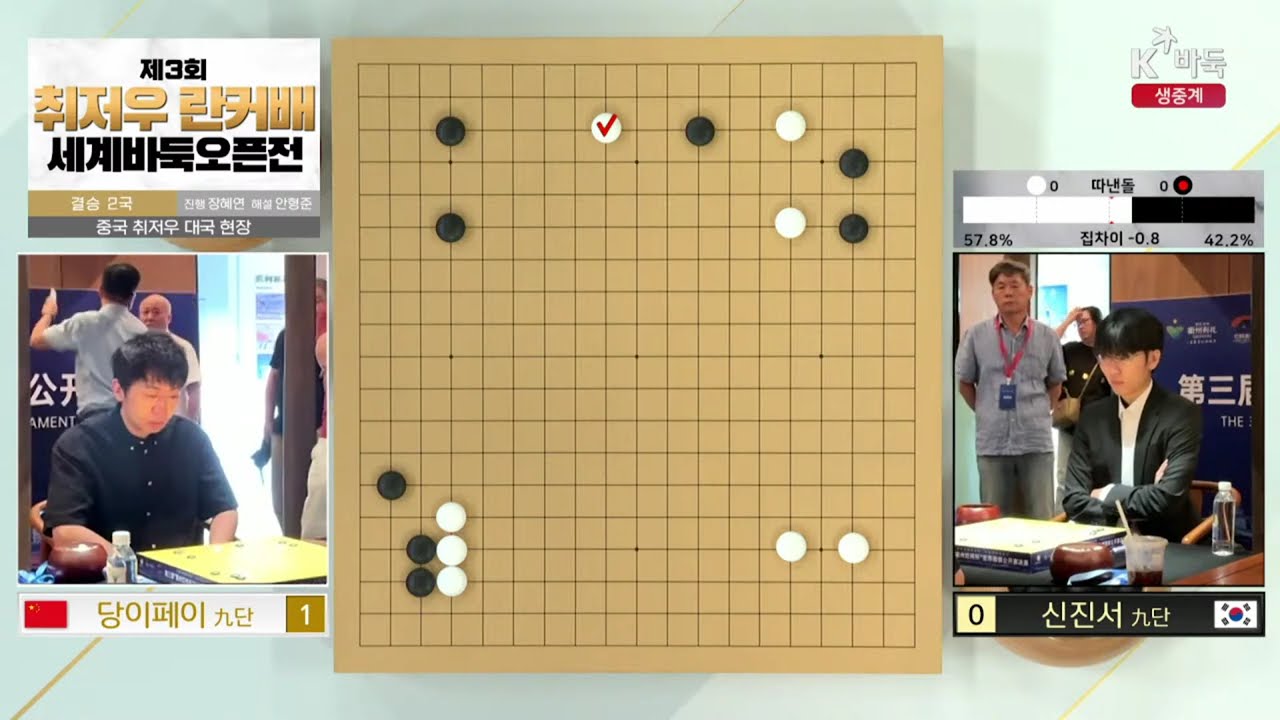 [신진서vs당이페이 '1승' ] 제3회 취저우 란커배 세계바둑오픈전 | 결승 3번기 2국