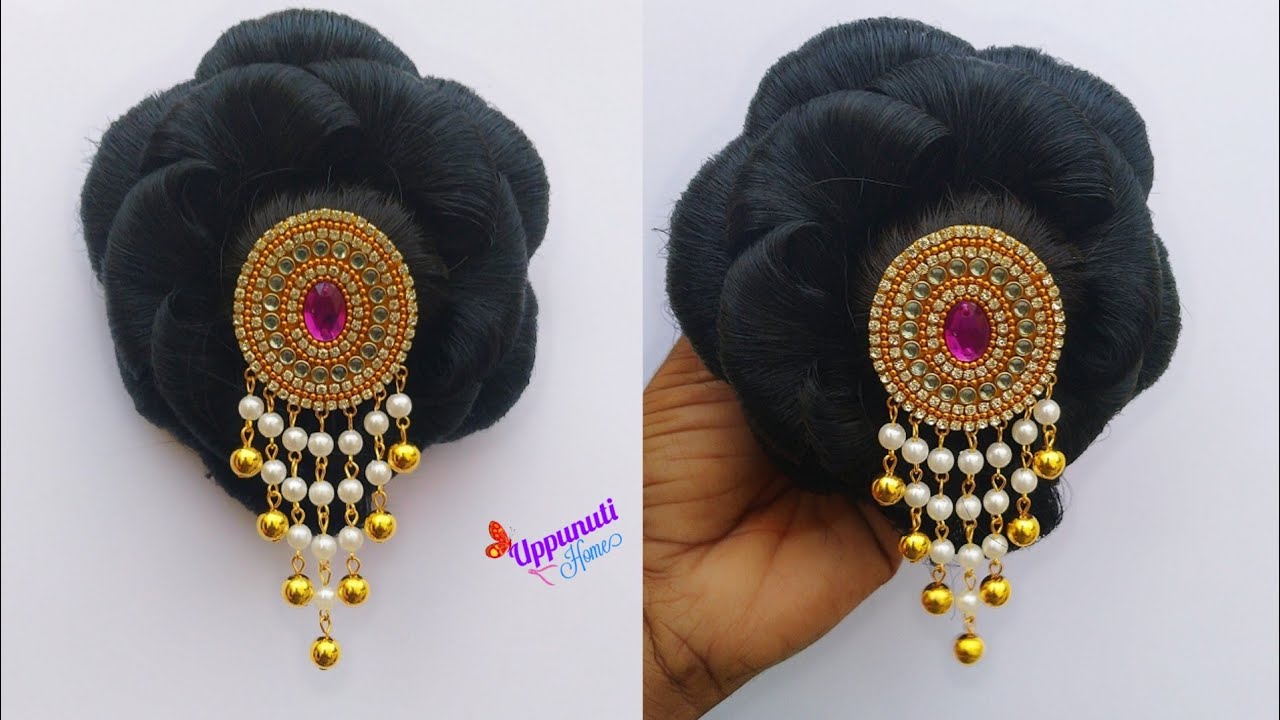 How To Make Beautiful Hair Accessories At Home | DIY | Hair Accessories | jada billalu| Uppunutihome
