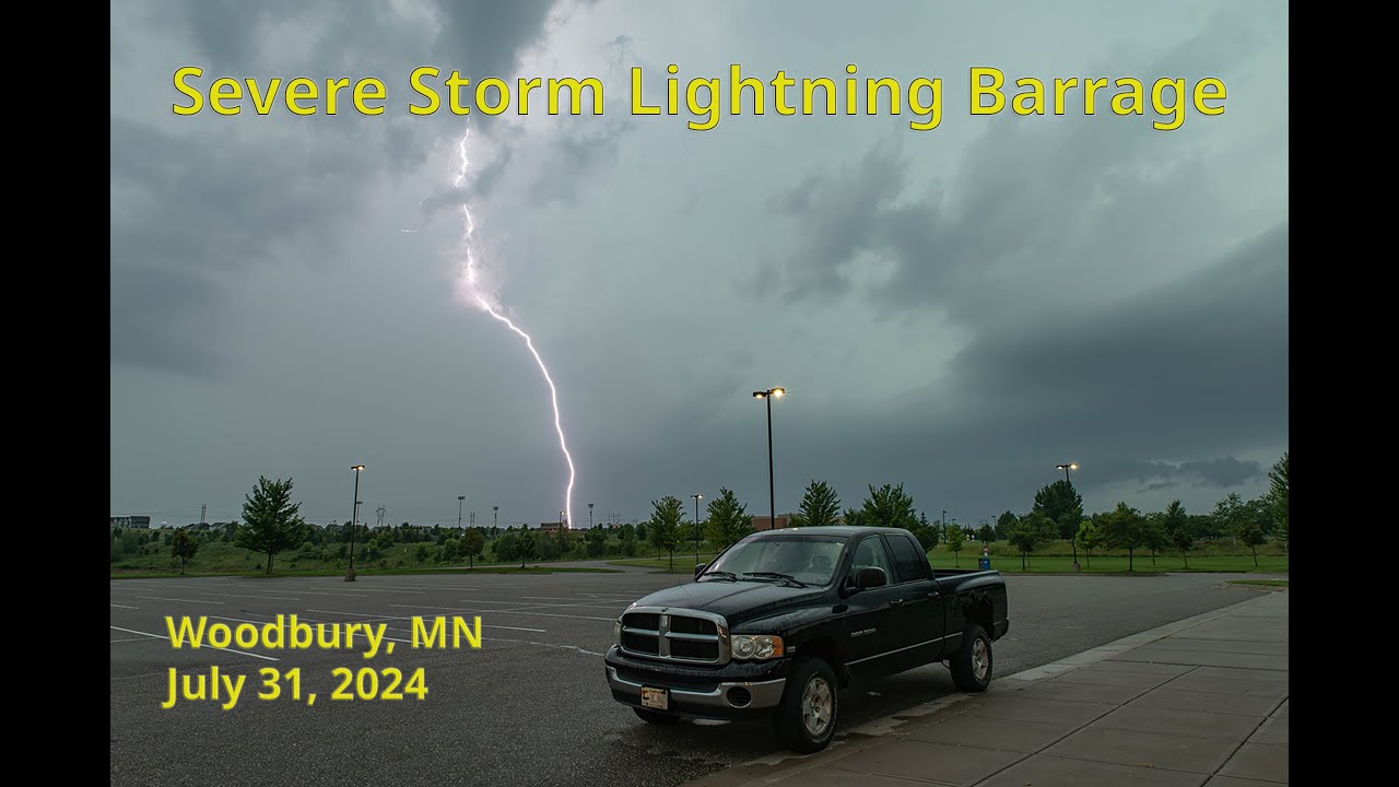 Lightning Barrage- A Minnesota Severe Thunderstorm Throws Non-Stop Cloud-to-Ground Lightning Bolts