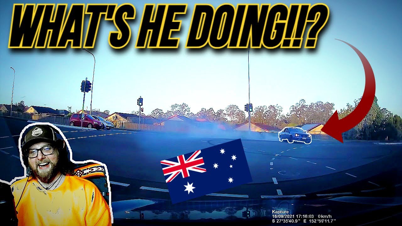 American Reacts to Bad Aussie Drivers & Near Misses LOL
