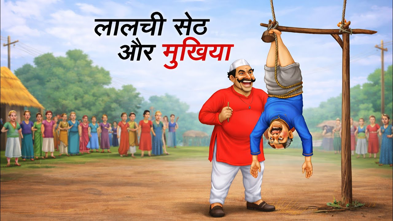 लालची सेठ और मुखिया 😱 | Moral Story Hindi | Hindi Kahani| Cartoon Story