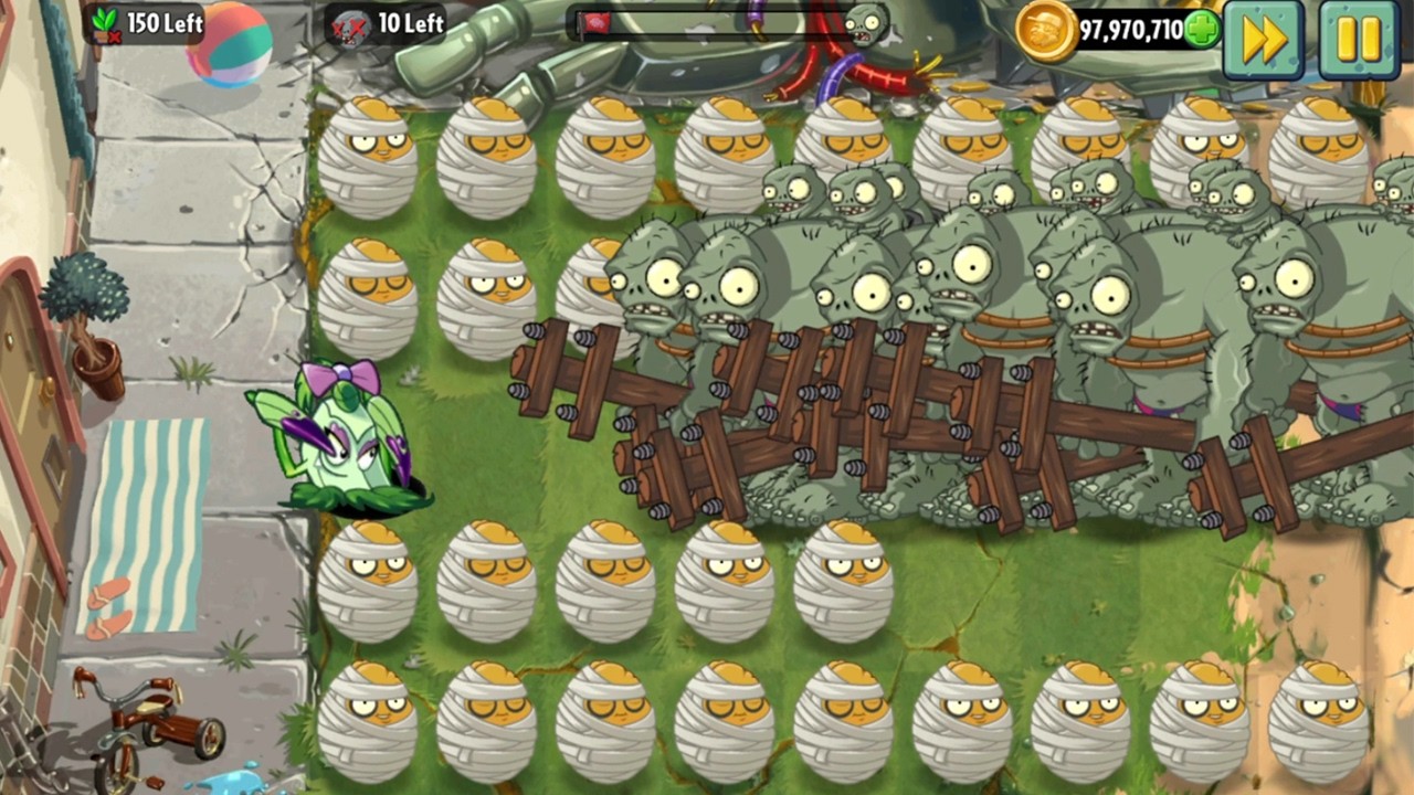 PvZ 2 Challenge - 150 Plants Vs Zombie Level 15 - All Plants Vs 10 Gargantuar Zombies - Who will win