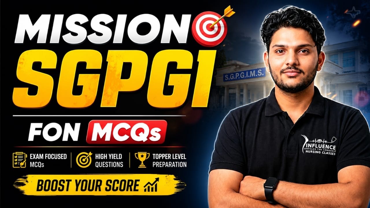 🎯Mission SGPGI - Nursing Most Expected MCQs🔥 Nursing Officer Exams | SGPGI, NORCET, KGMU, RML #sgpgi