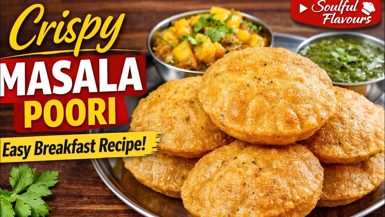 Super Crispy Masala Poori | Easy Homemade Masala Puri Recipe | Indian Breakfast
