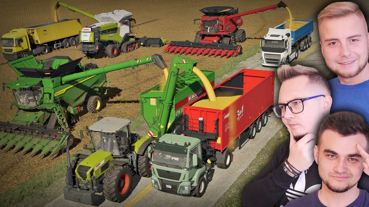 Transport Kukurydzy Ciężarówkami na Skup 😱 