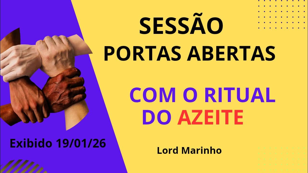 Live: Portas Abertas com ô Ritual do Azeite | exibição 19/01. #riqueza
