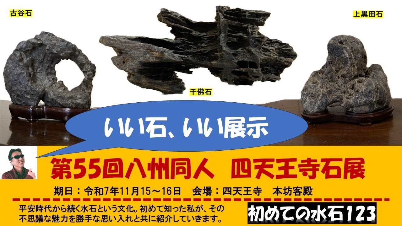 初めての水石123　第55回八州同人　四天王寺石展