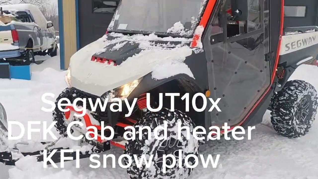 Segway UT10X with a KFI PRO plow vs Snow Storm.... And some Sheep