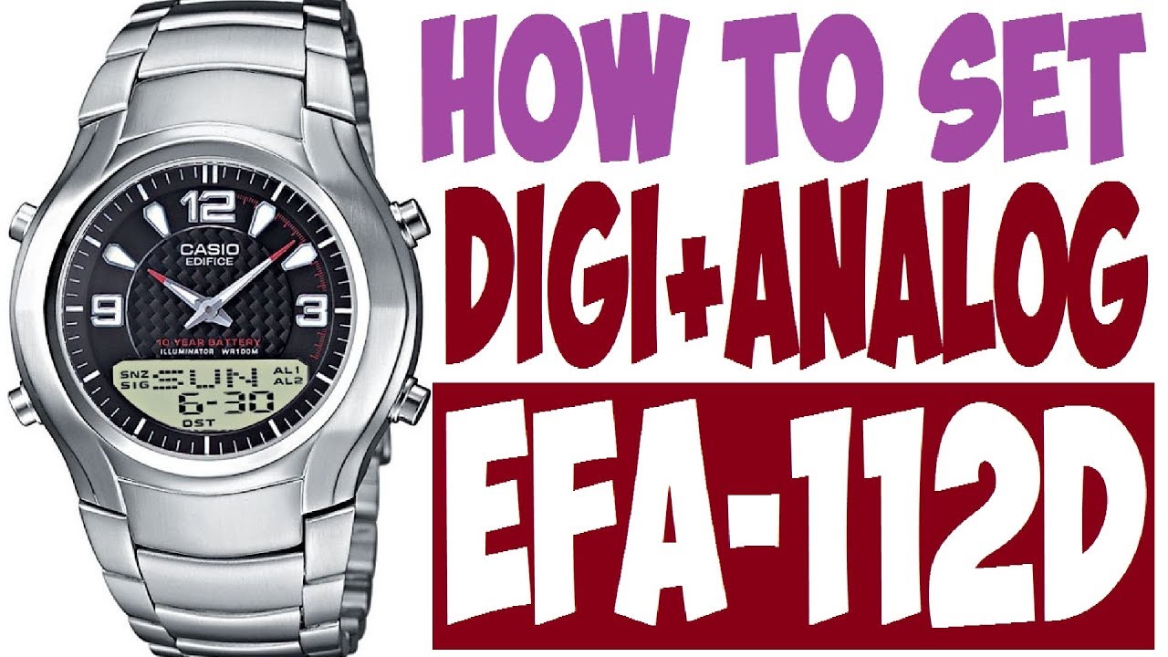 Setting Casio Edifice EFA-112D manual 2747 to set time