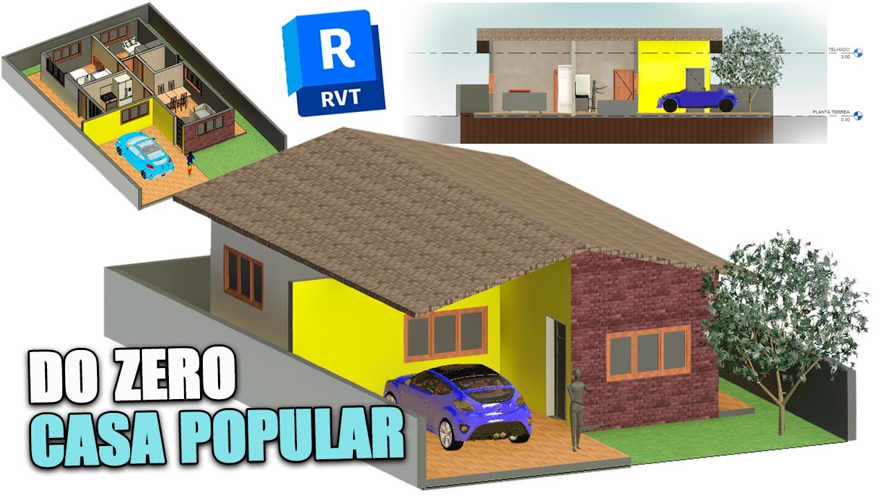 Aprenda a Modelar uma CASA POPULAR no Revit em 30 min (2023)