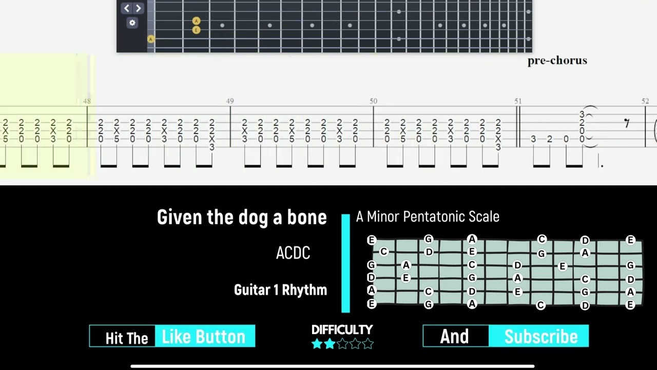 AC/DC - Given the dog a bone - Guitar 1 Rhythm