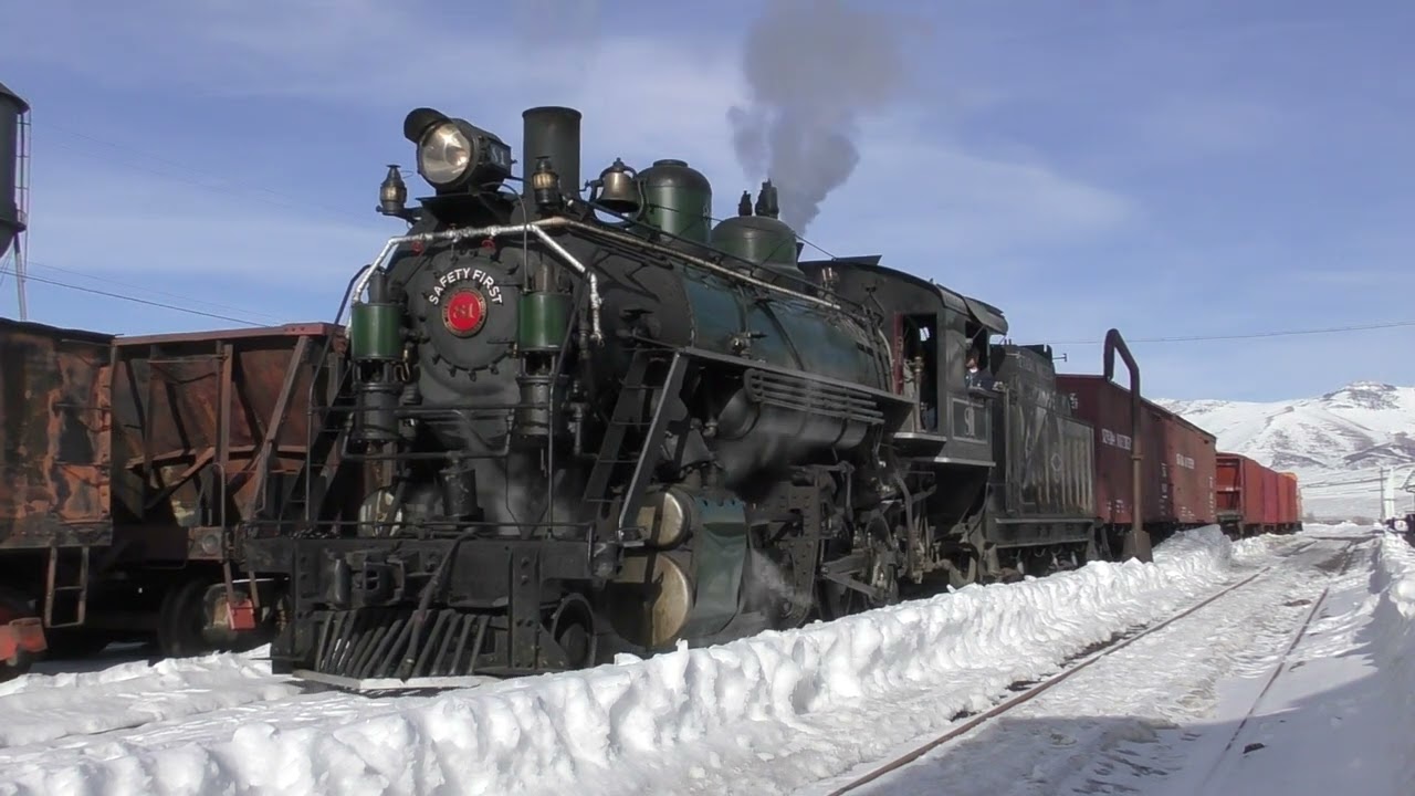 Nevada Northern Railway Winter Spectacular Steam in the Snow with 81 Part 1