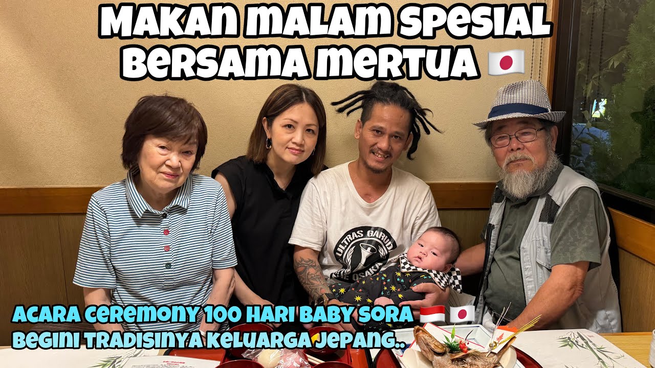 Tradisi makan bersama 100 hari baby sora dengan mertua jepang