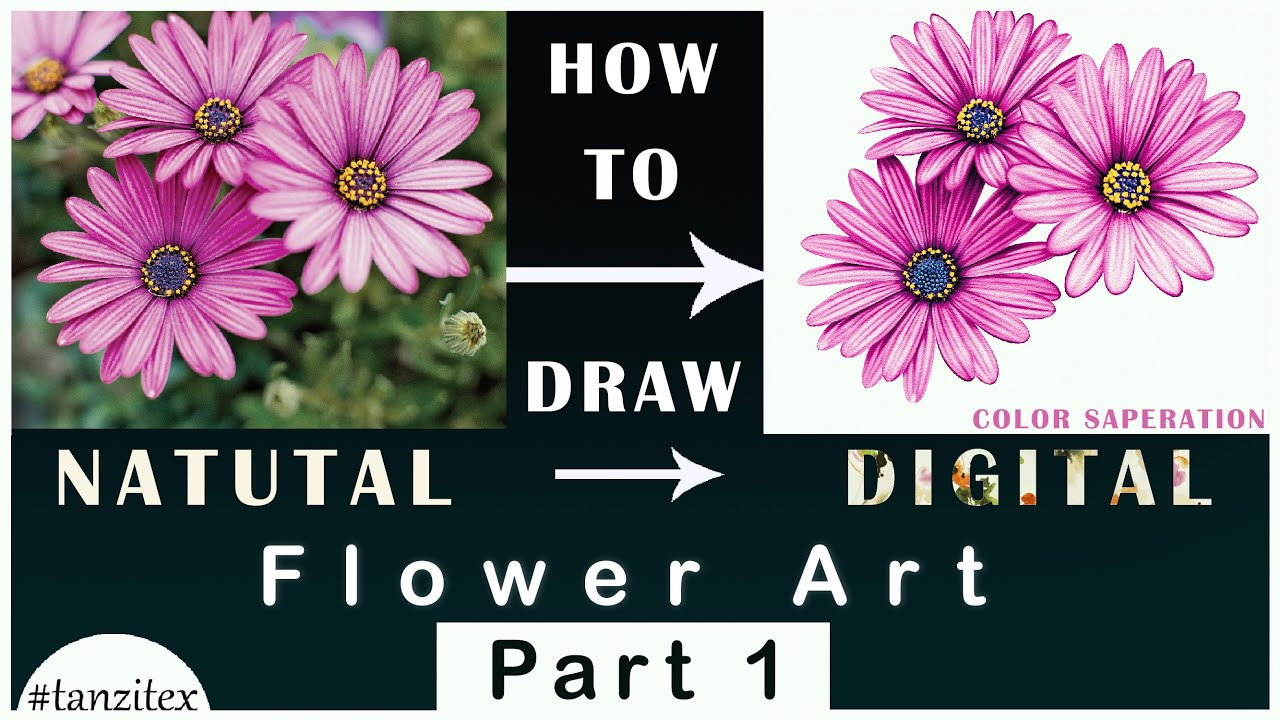 How to Create Digital Flower in Photoshop Color Separation for Textile 