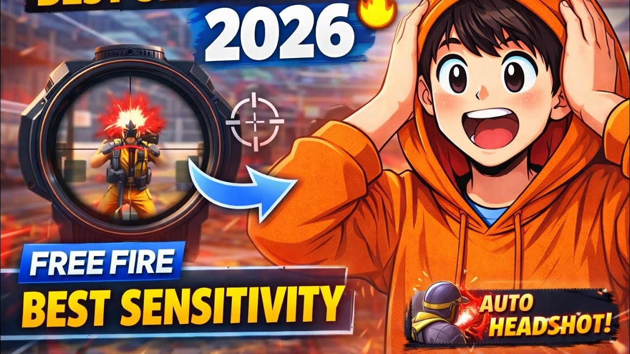 Free fire best sensitivity in 2026 🔥☠️(Auto headshot)