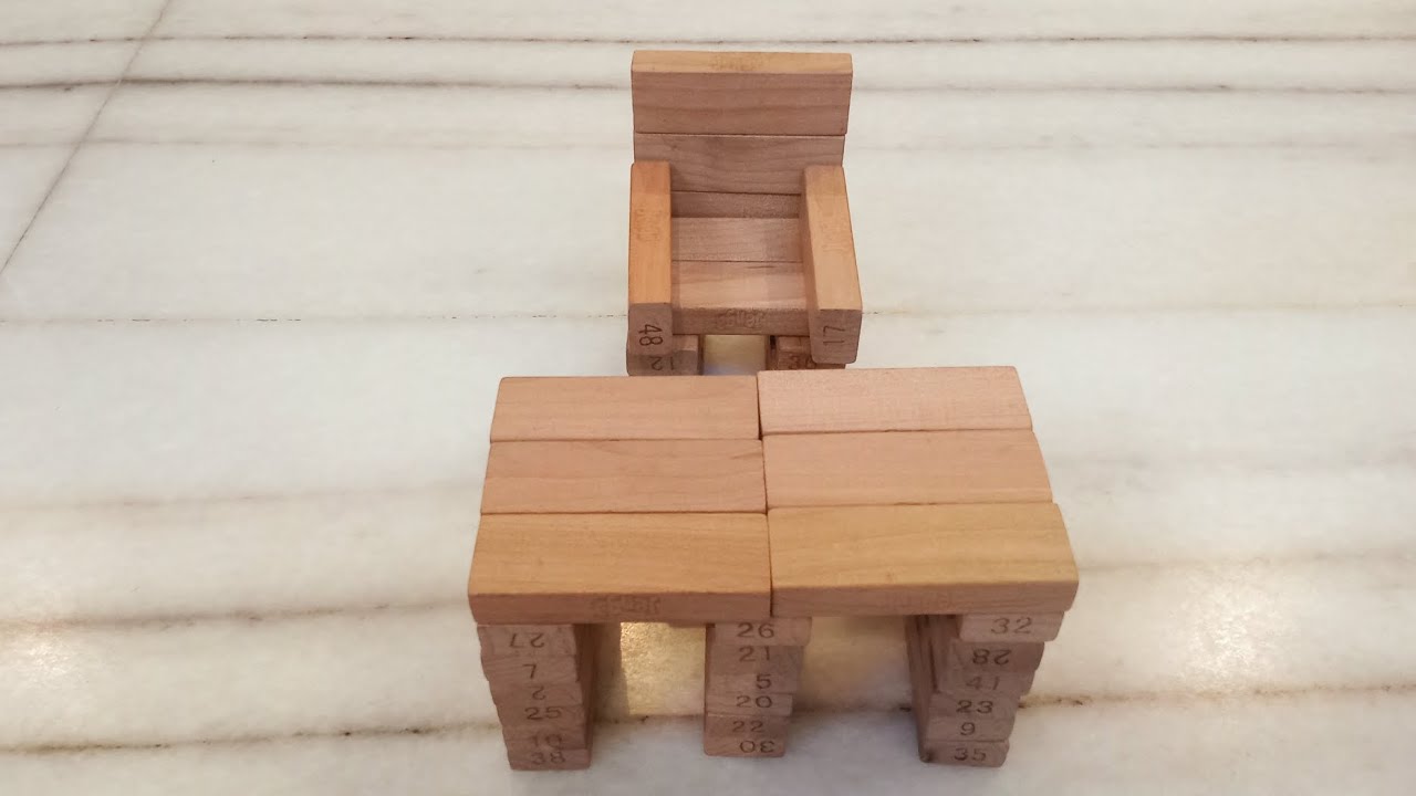 How to make jenga Table and Chair/Jenga Table and Chair