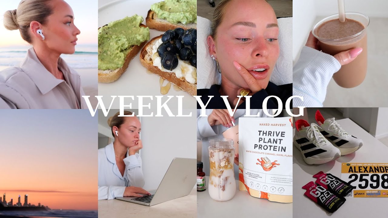 VLOG | what I eat before holidays, pre holiday appointments, gold coast half marathon! etc