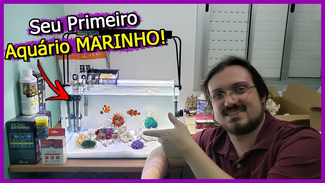 Como Montar um Aquário Marinho MUITO BARATO de HANG ON!