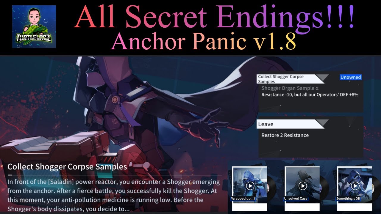 Complete Sub-Story and Secret Endings Guide!!! [Anchor Panic v1.8]