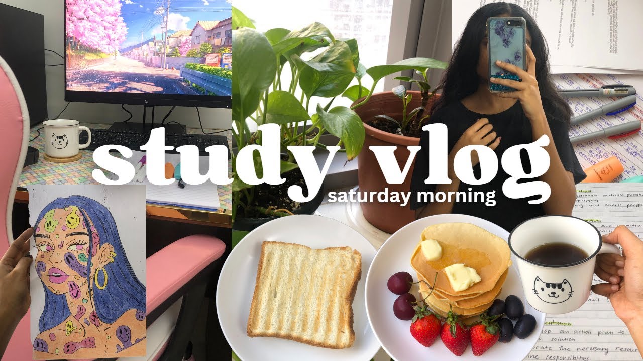 studying📖 / making pancakes🍓🥞 / coloring🎨 - ලස්සන උදෑසනක්☀️