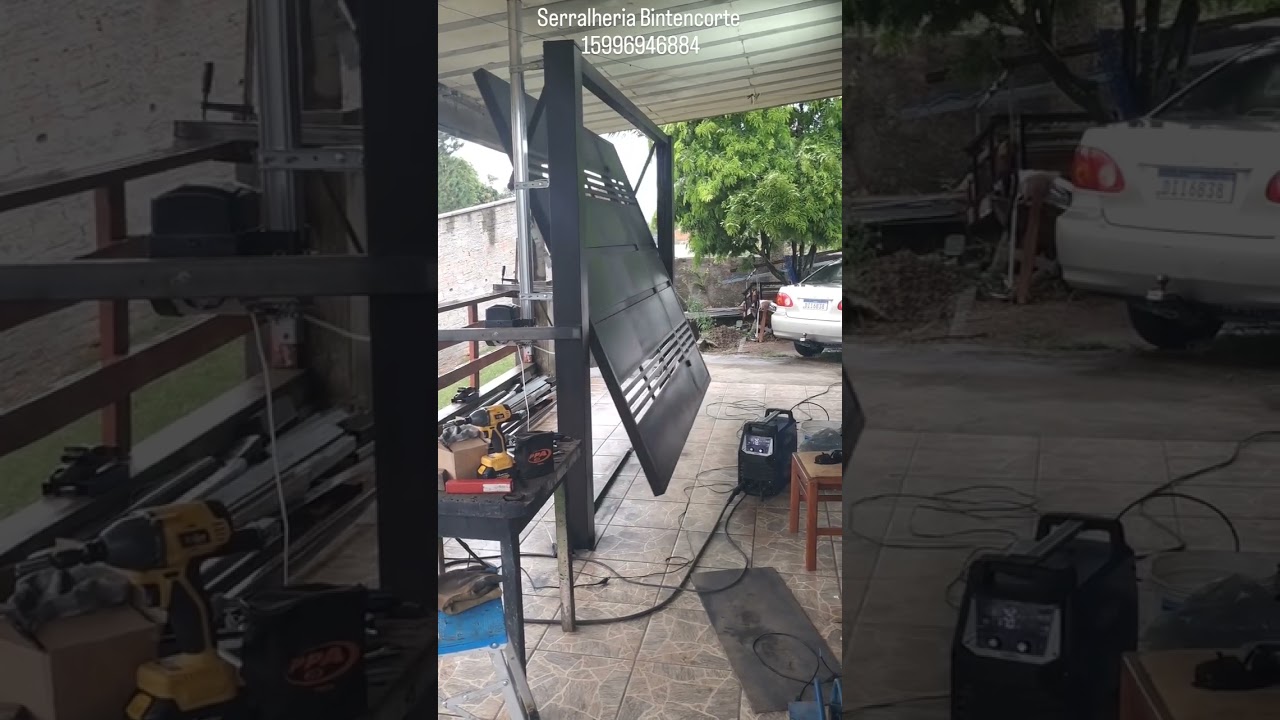 portao basculante galvanizado com motor jetfex ppa 