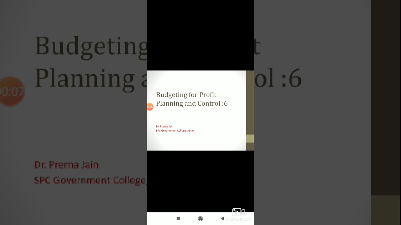 Cash Budget-Methods by Dr Prerna Jain SPC GCajmer