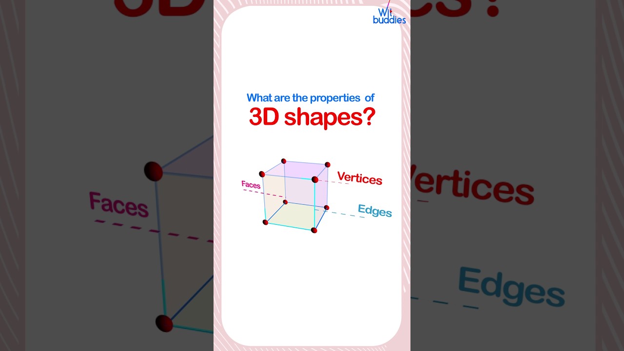 What are the properties of 3d shapes | wit buddies  #shorts  #trending   #3dshapes
