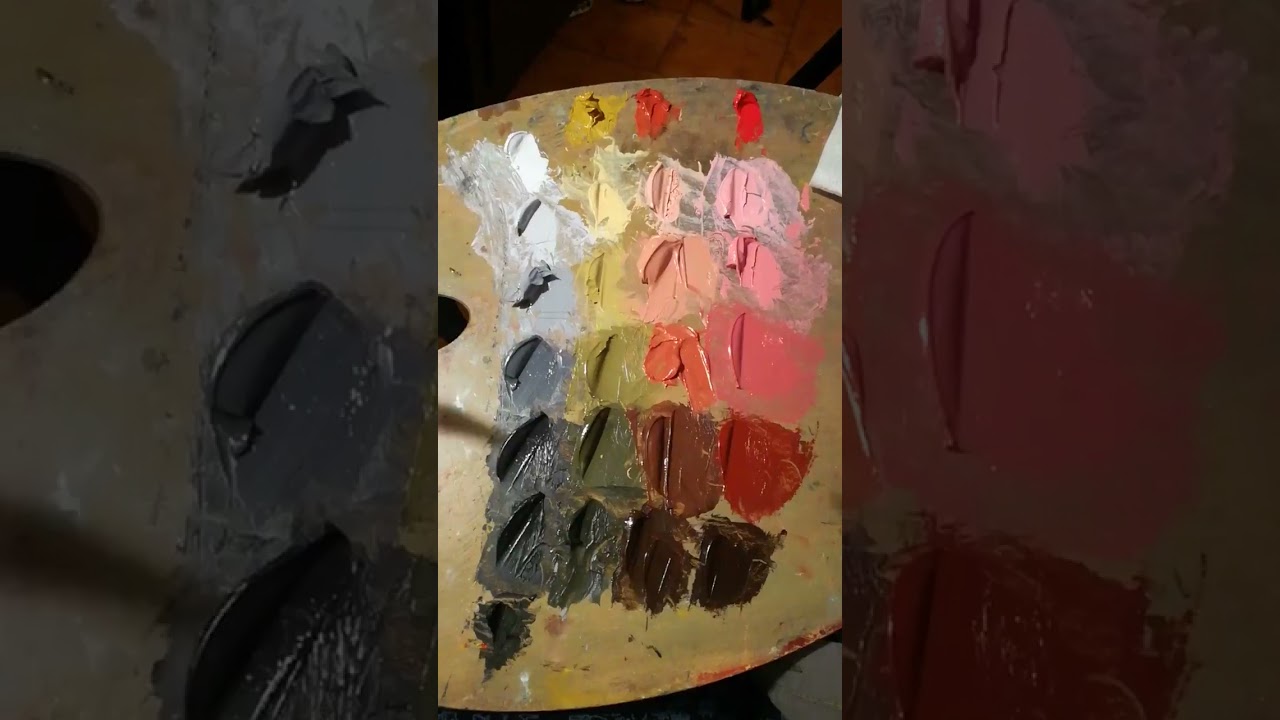 tavolozza di Zorn pittura ad olio