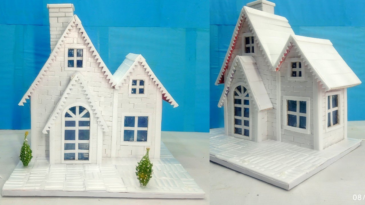 DIY Christmas House 🏠 with Cardboard Using Best Out Of Waste @mscraftideas