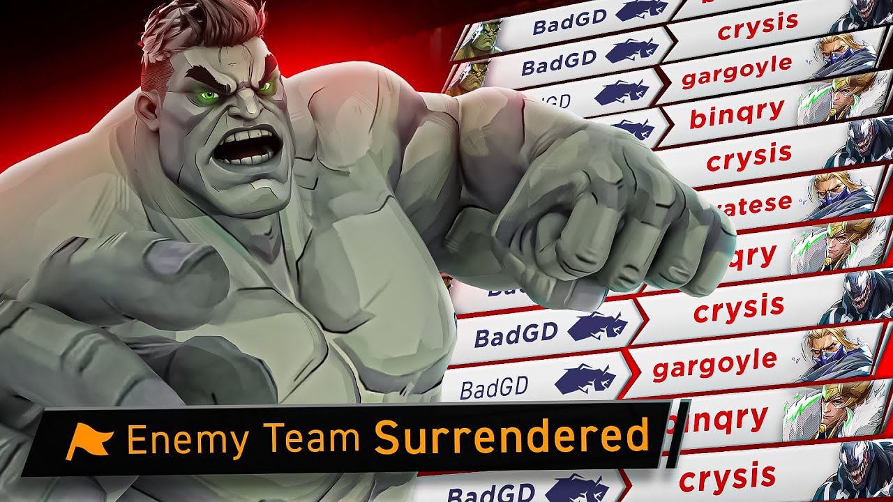 Rank 1 Hulk makes Pro Players Surrender