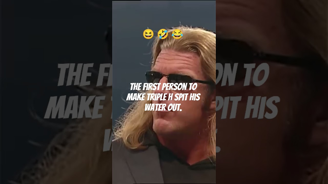 The first person to make Triple H Spit His Water Out. 😆 🤣 😂 #fyp #youtube #youtubeshorts #wrestling