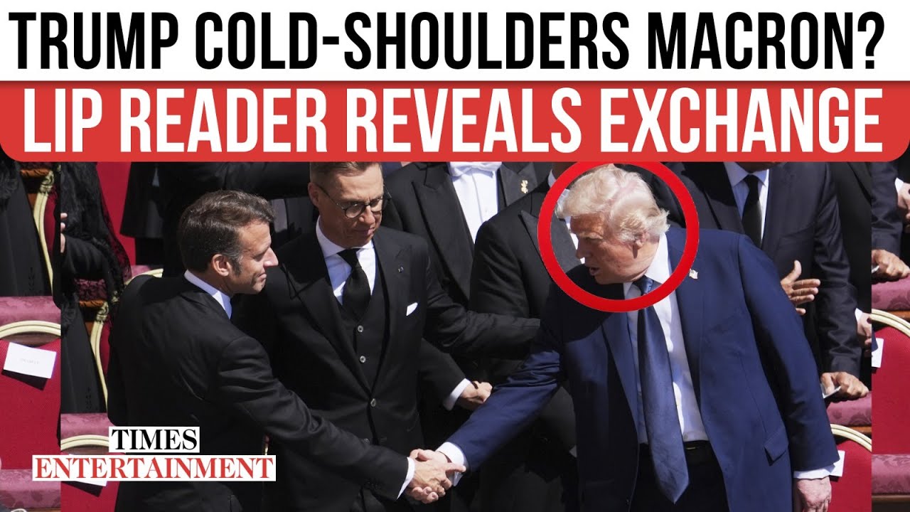 Trump & Macron's Unpleasant 'Talk' At Pope Francis' Funeral; Lip Reader Reveals What U.S. Prez Said