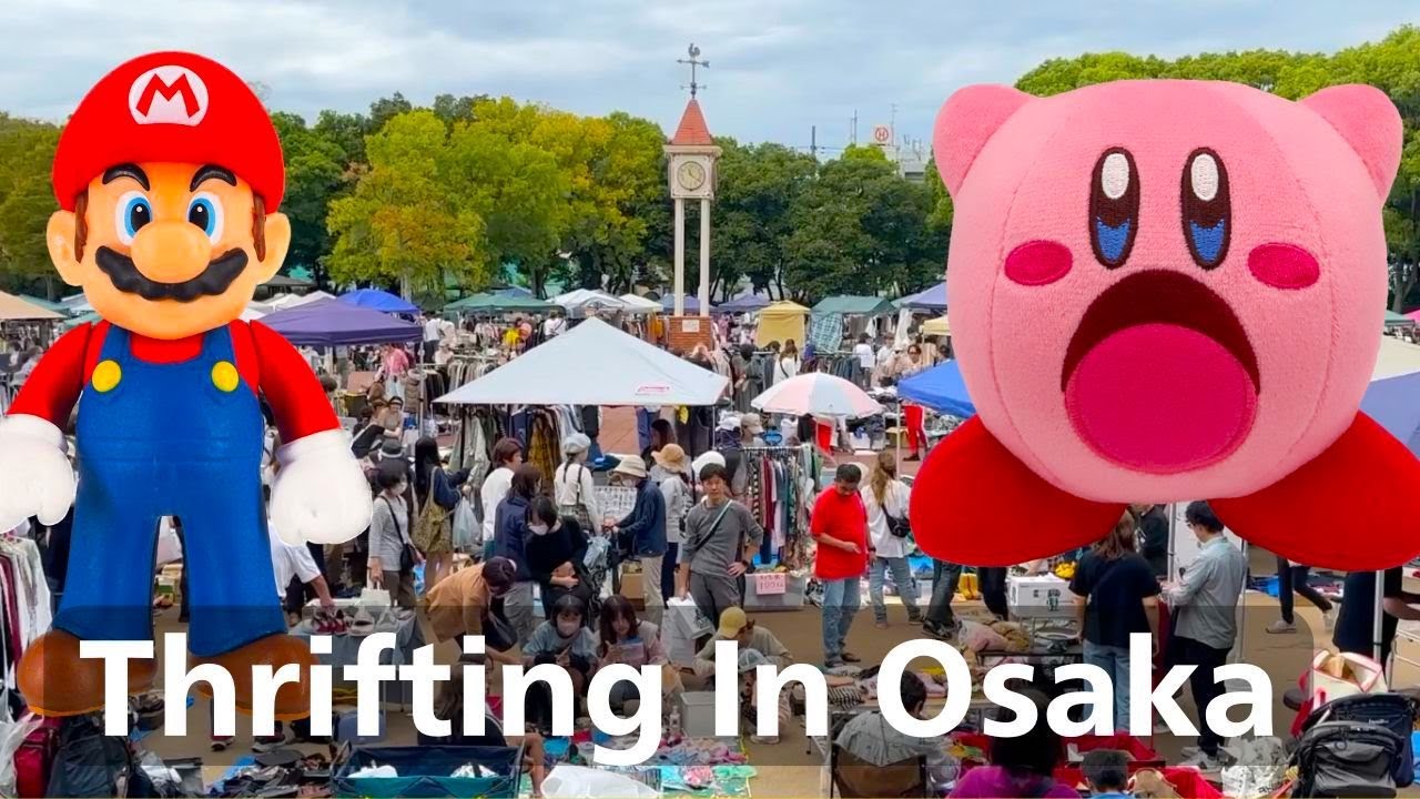 Thrifting In A Flea Market In Osaka For Japanese Anime Goods