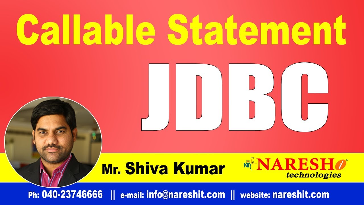 JDBC Tutorials | Callable Statement in JDBC | Advanced Java | Mr.Shiva Kumar