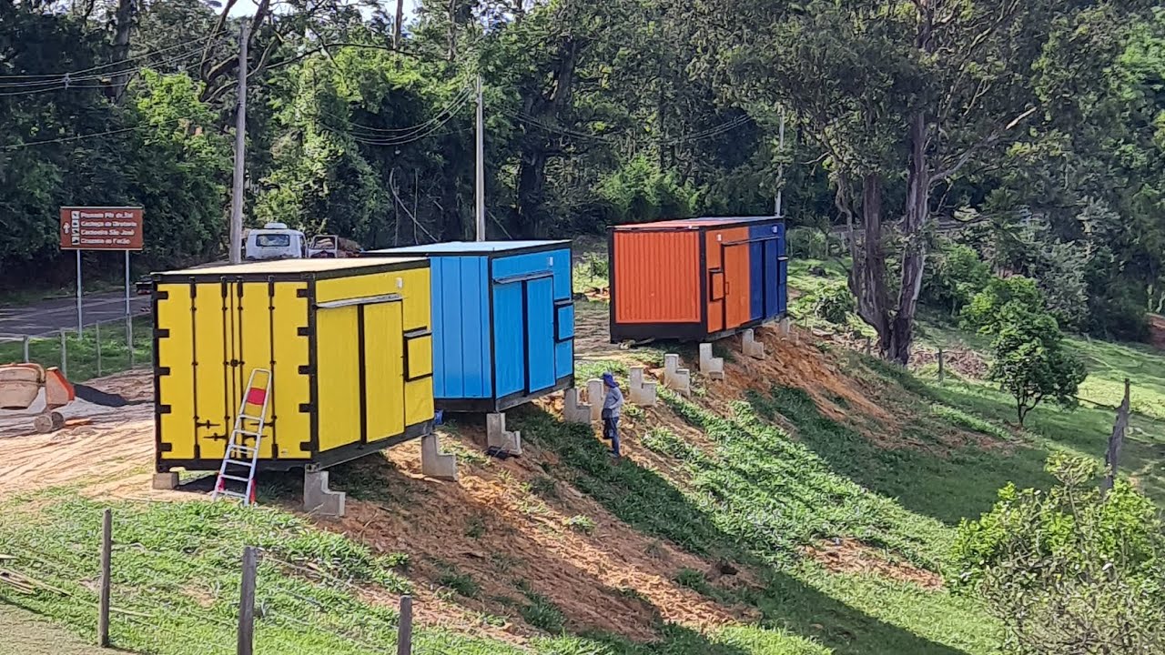 Começamos o ano com entrega!    Kitnets 15m2 em container Reefer, entregues em São Pedro/SP