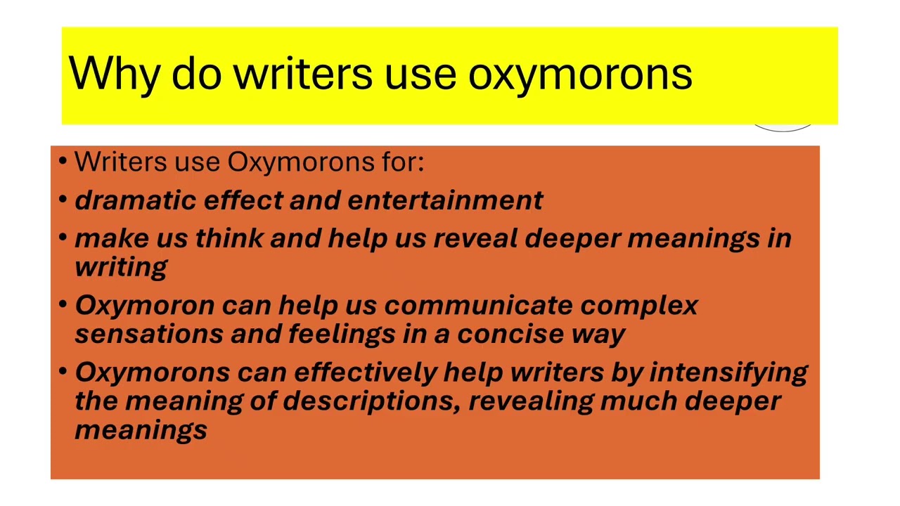 OXYMORONS SIMPLIFIED