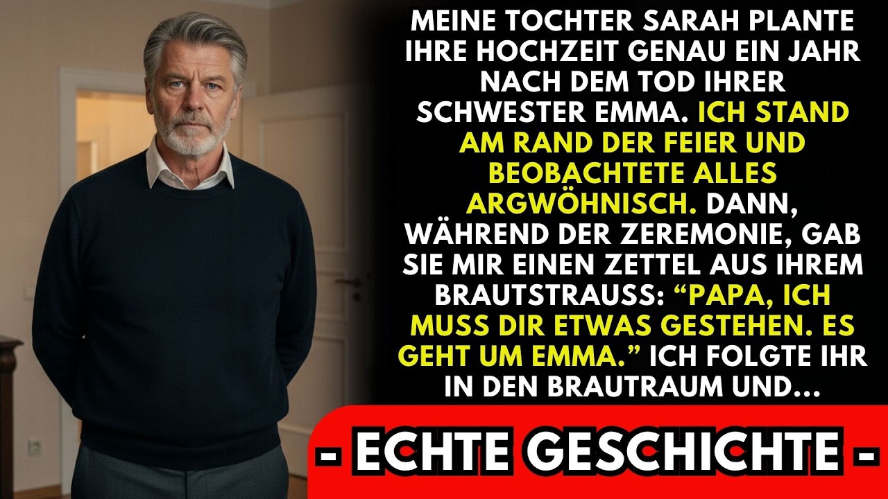 Während ihrer Hochzeit zog meine Tochter einen Zettel aus ihrem Brautstrauß und reichte mir: „Papa…“