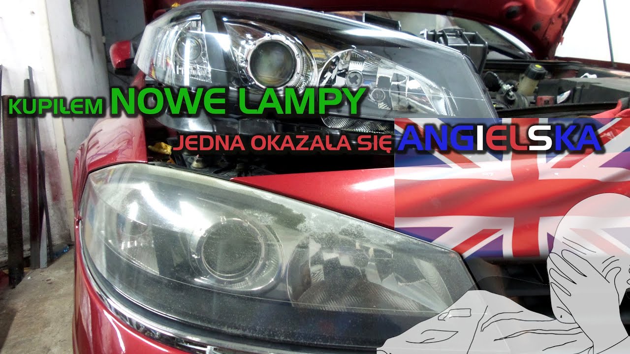 Wymiana lamp w Lagunie 2 3.0 V6 i przeróbka soczewki Xenon Anglik-EU