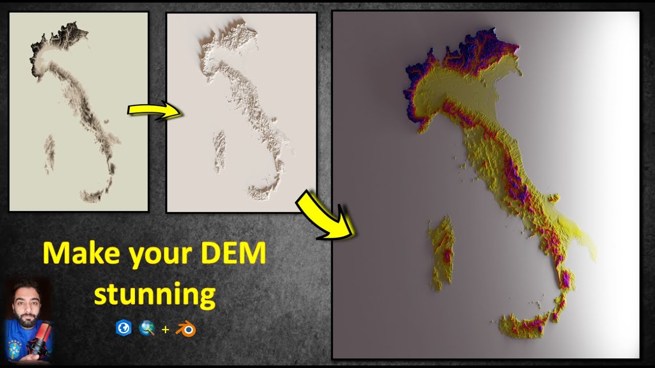 Digital Elevation Model 3D - Using ArcMap or ArcGis Pro and Blender