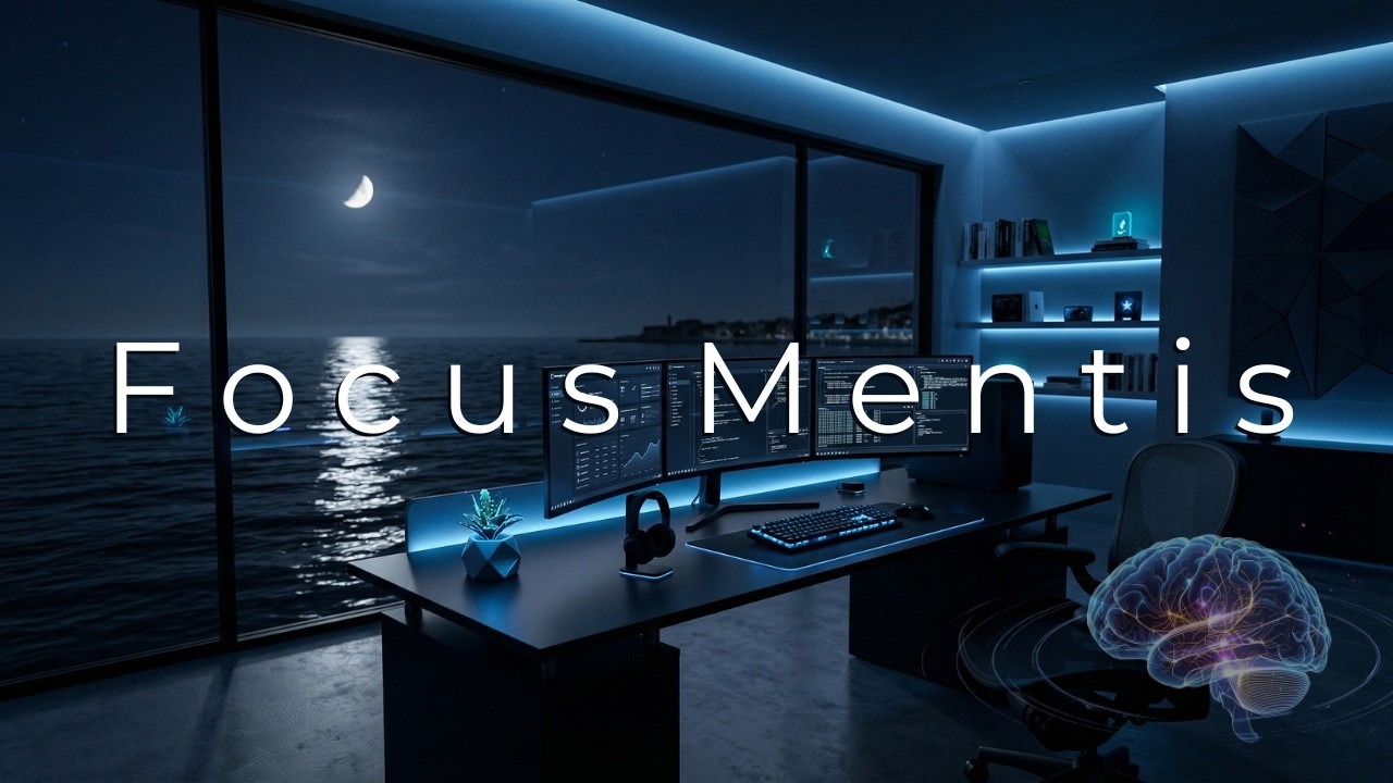 Deep Focus Music for Work, Study & Productivity (Rainy Night Ambience)