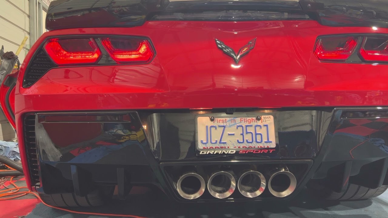 C7 Grand Sport Cold Start with EOS Secondary Cat Delete X Pipe