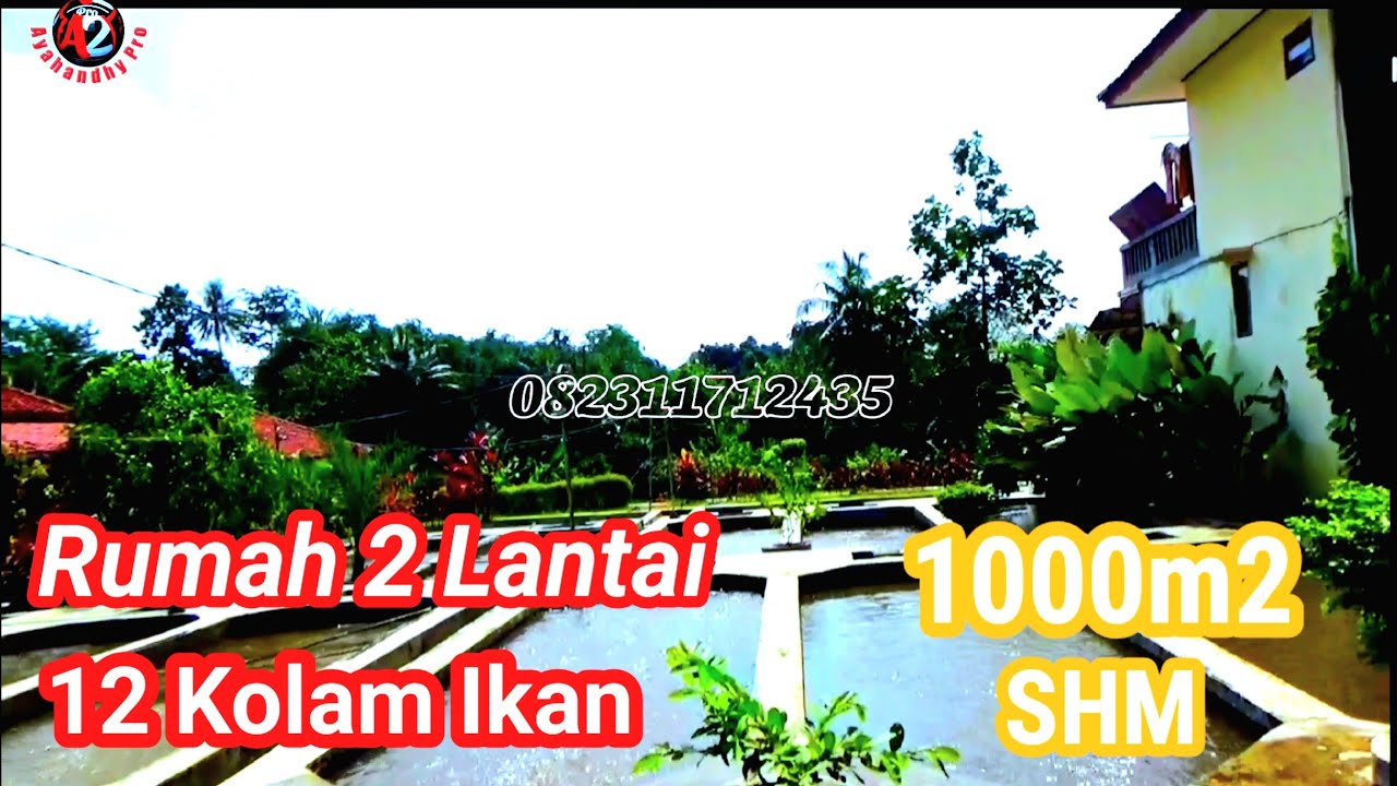 Di Jual Kolam Ikan arus deras Plus Rumah 2 lantai