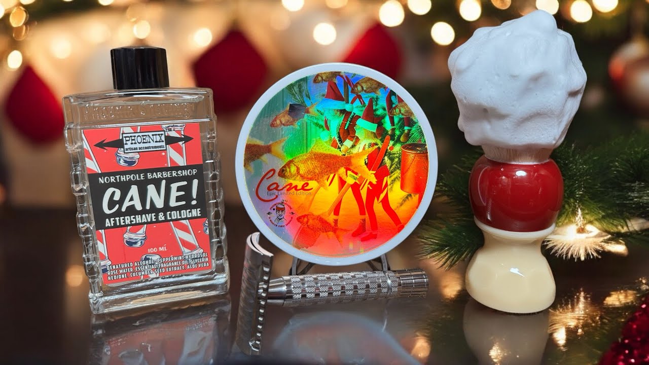 CANE North Pole Barbershop 💈 by Phoenix Shaving with the META 4 Razor