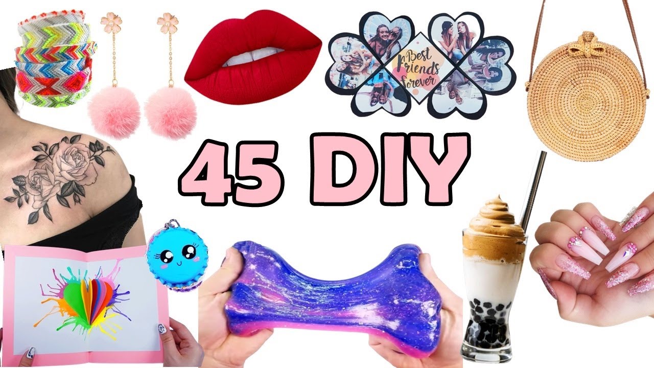 45 DIY PROJECTS TO MAKE WHEN YOU ARE BORED UNDER 5 MINUTES - QUARANTINE - BEST OF GIRL CRAFTS