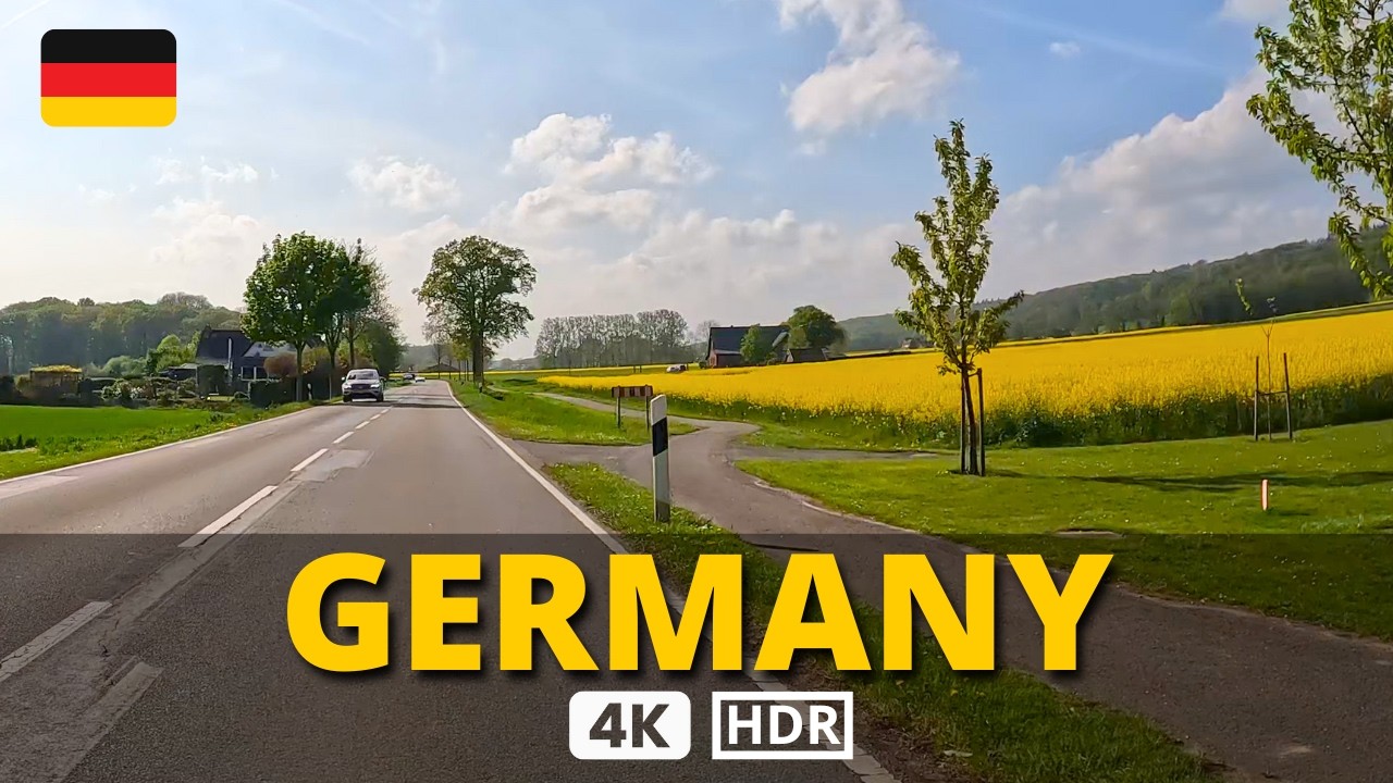 🌸 Spring Drive in GERMANY – From BAD IBURG to GREVEN on Scenic Countryside Roads 🚗