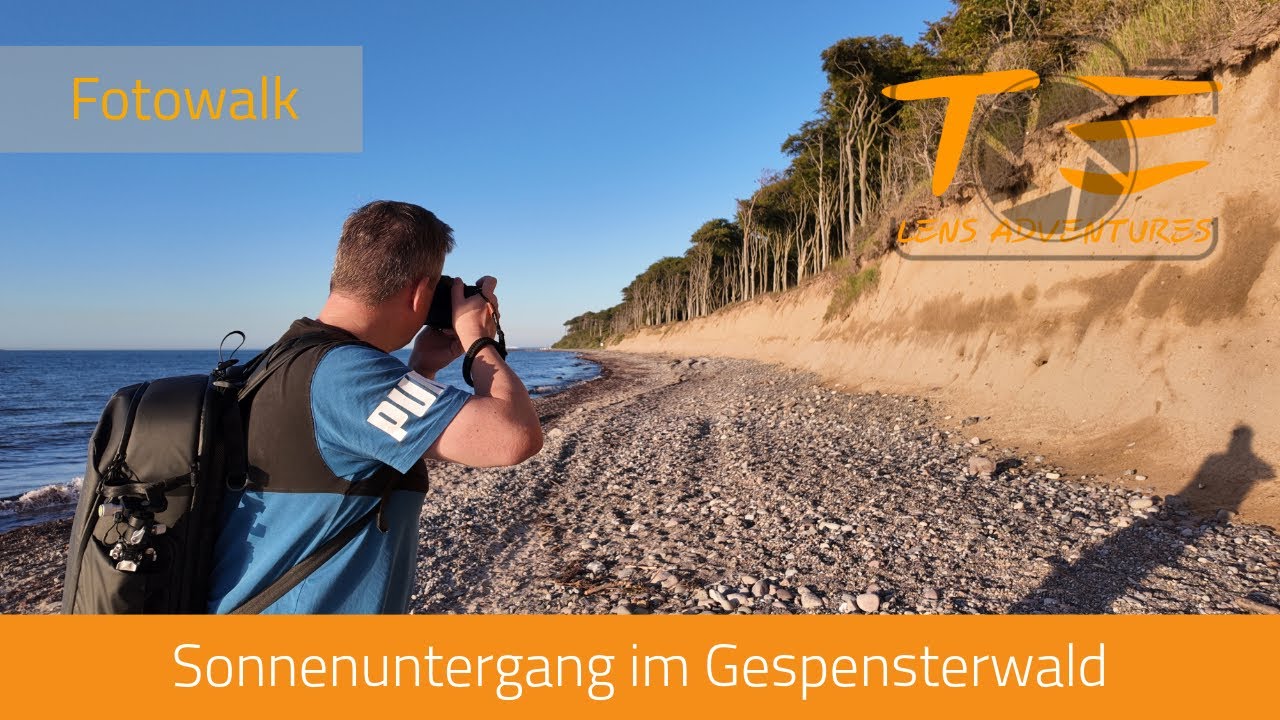 Gespensterwald und Steilküste bei Nienhagen in den Abendstunden - Sonnenuntergang und Waldfotografie