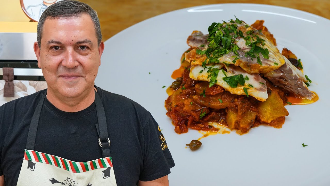 ORATA CON PATATE e POMODORI - Ricetta FACILE e SAPORITA