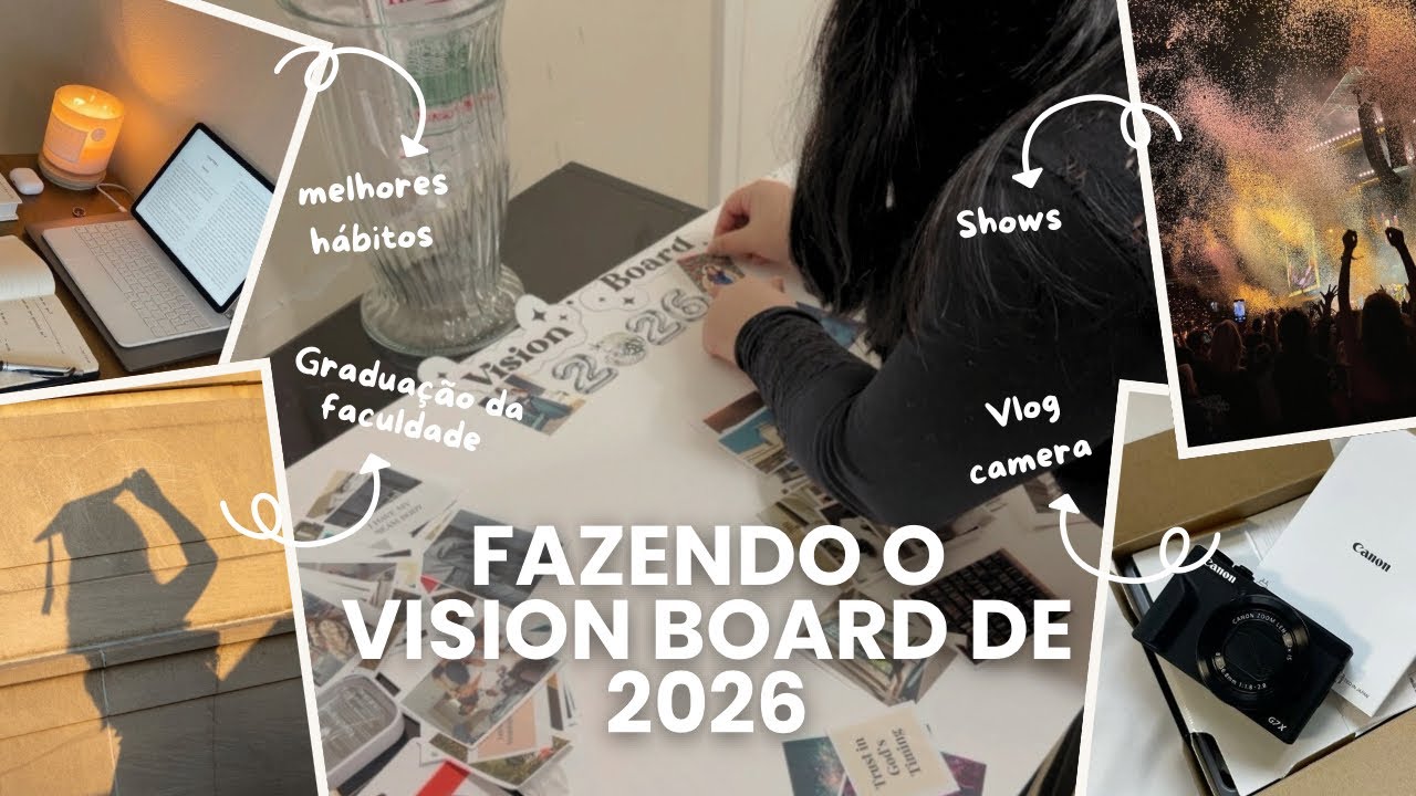 Fazendo meu vision board e prayer board de 2026 🤍💐