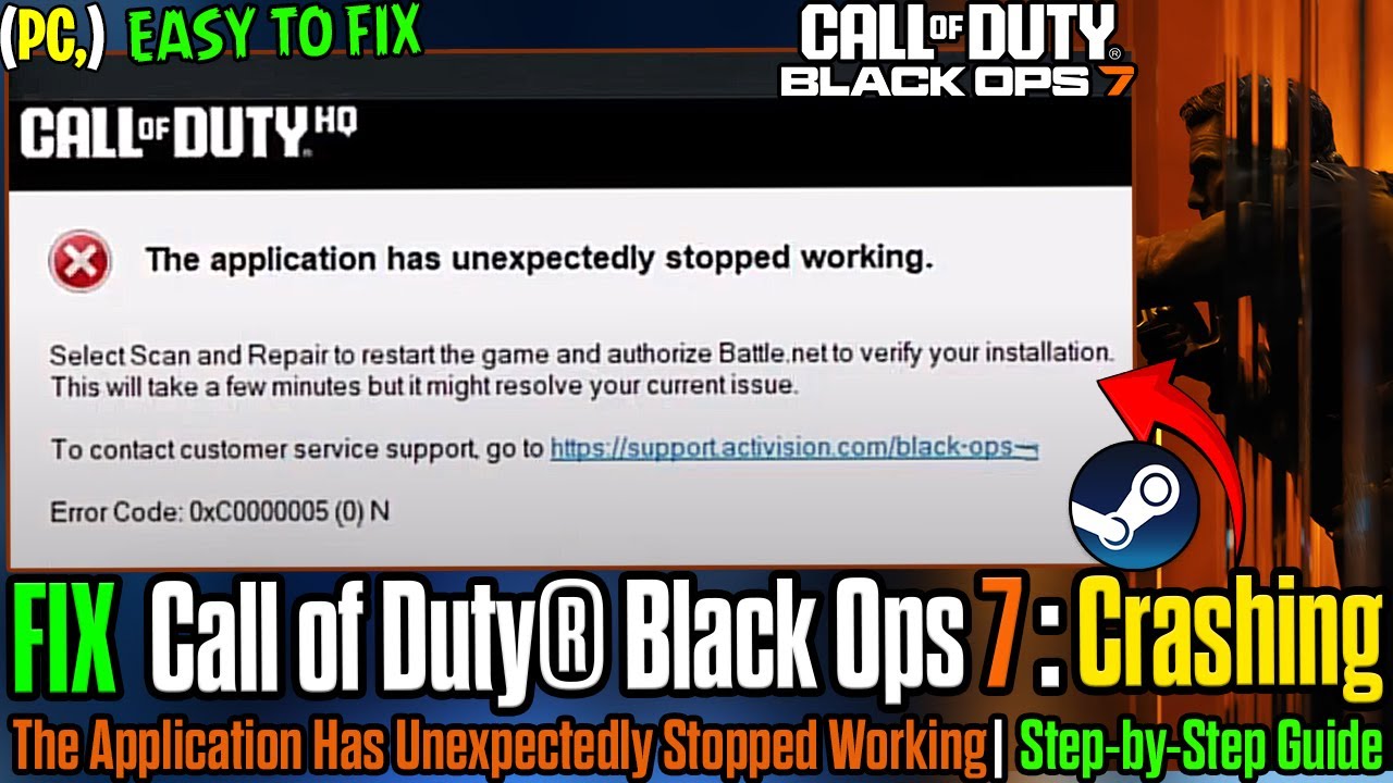 🛠️ How to Fix Black Ops 7 PC Crashes |  Application Has Unexpectedly Stopped Working  Solution