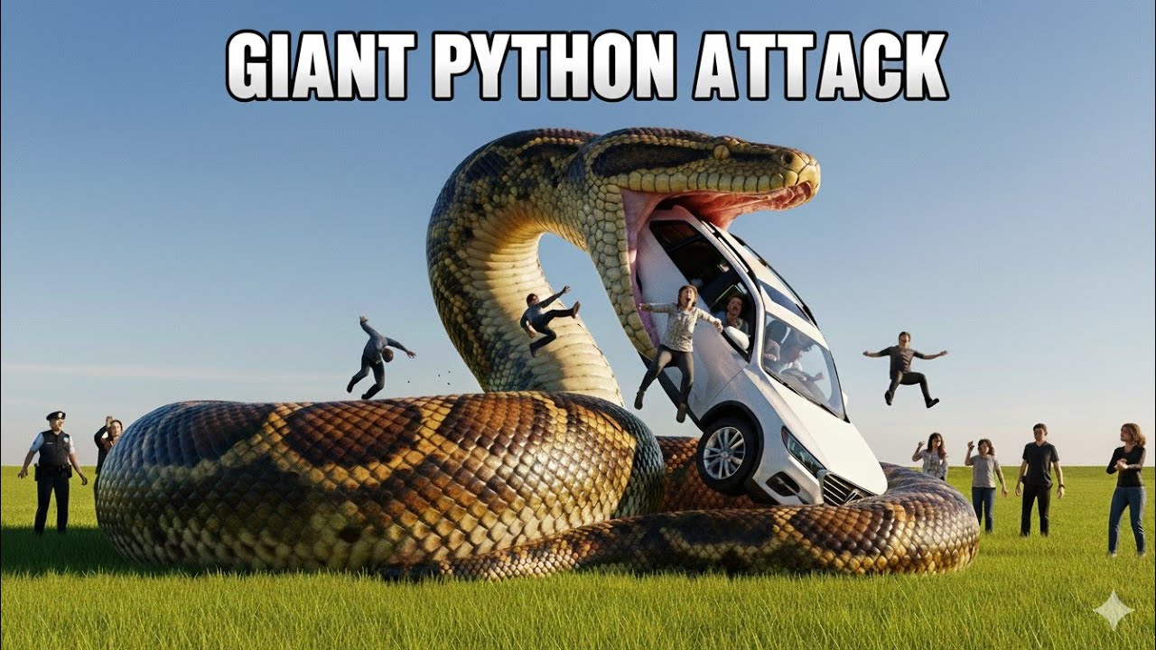 Giant Snake engulf car😱 | Is It Real? | Full Cinematic Movie 🎥